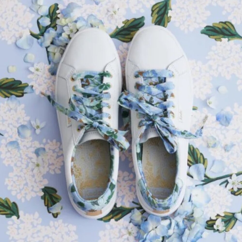 Keds x Rifle Paper Co limited-edition hydrangea sneakers